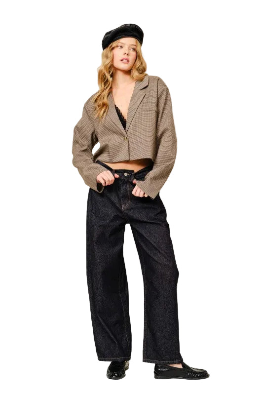 Jeans Barrel Oscuros