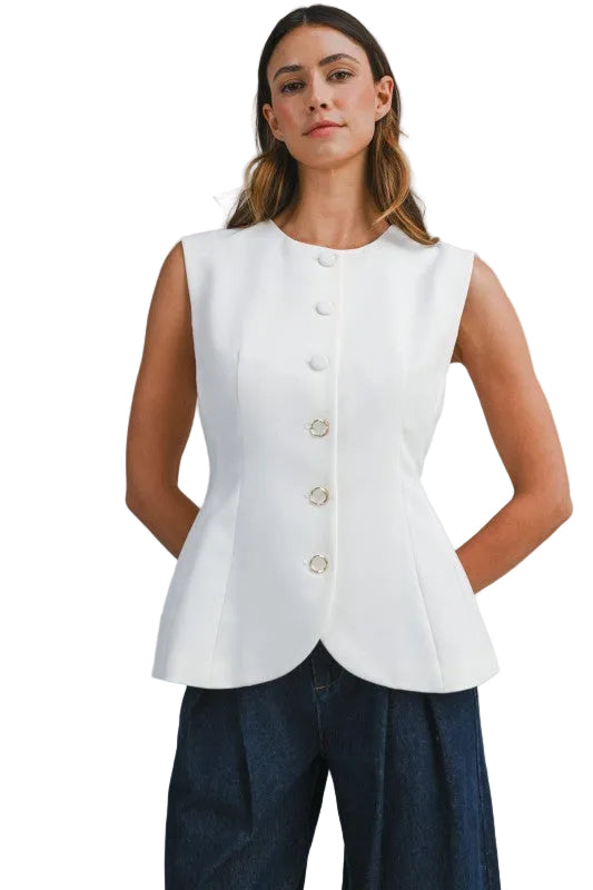 Top / Chaleco Blanco