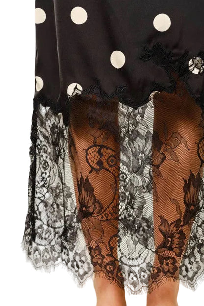 Falda Polka Dot Encaje