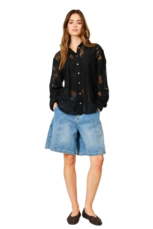 Camisa Encaje Negra