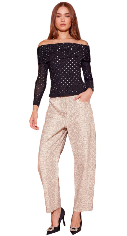 Jeans Animal Print Serpiente