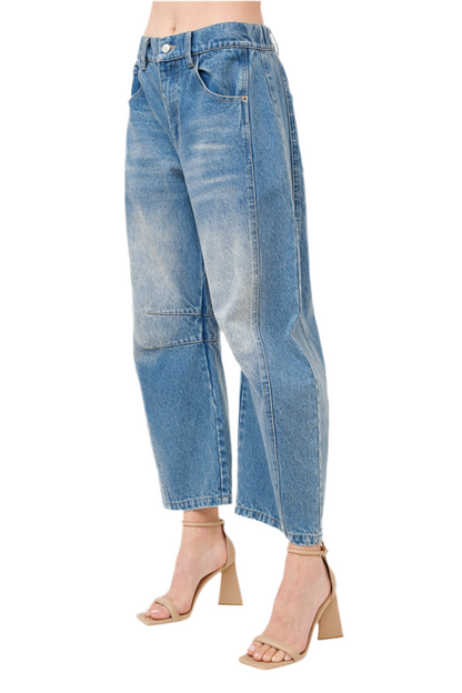 Jeans Barrel Denim Claro