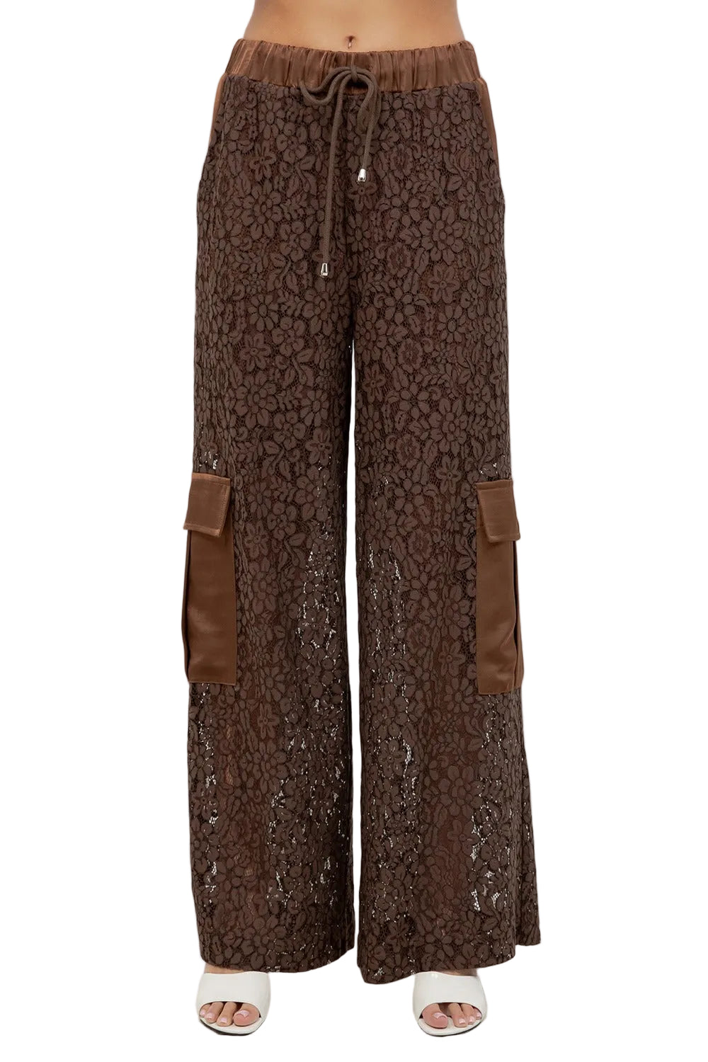 Pantalón Cargo Encaje Café