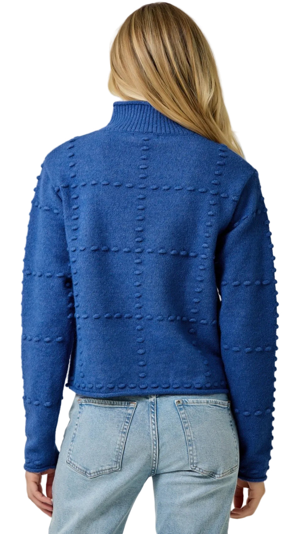 Suéter Cuello Alto Azul