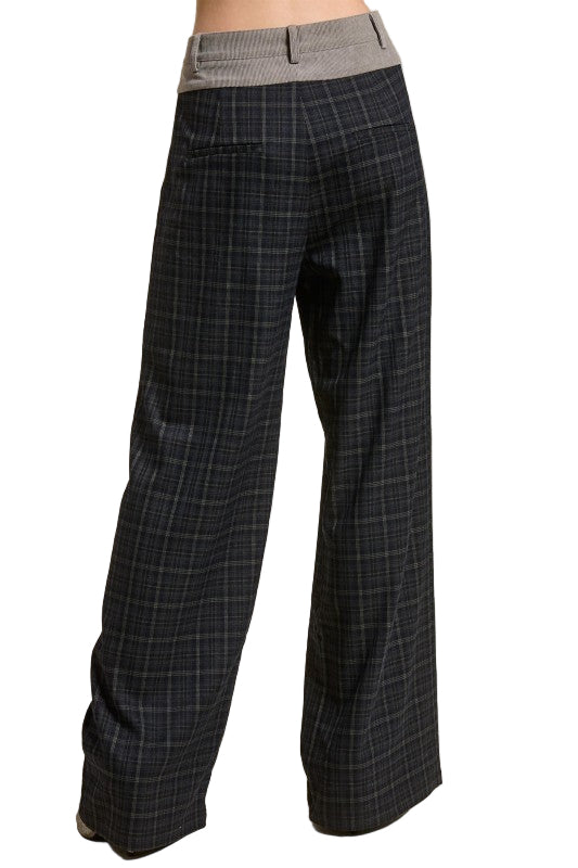 Pantalón Cuadros Pretina Pana