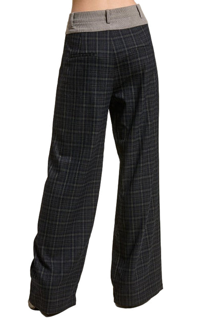 Pantalón Cuadros Pretina Pana