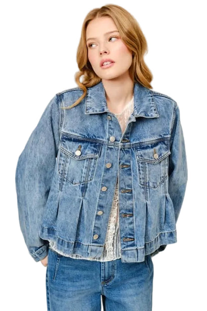 Chamarra Mezclilla Peplum