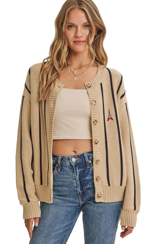 Cárdigan Rayas Beige