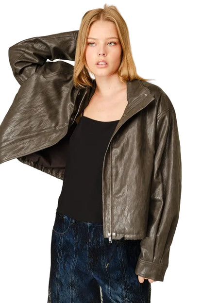 Chamarra Bomber Gris