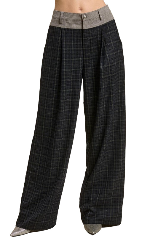 Pantalón Cuadros Pretina Pana