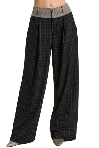 Pantalón Cuadros Pretina Pana