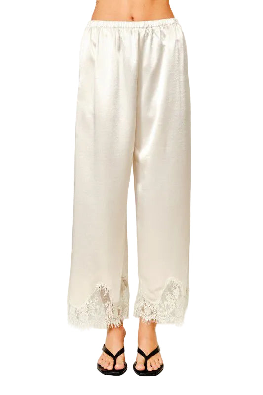 Pantalón Satinado Crema