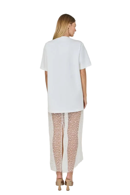 Vestido Cuentas Blanco