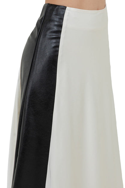 Falda Satinada Combinada