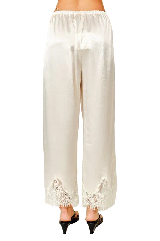 Pantalón Satinado Crema