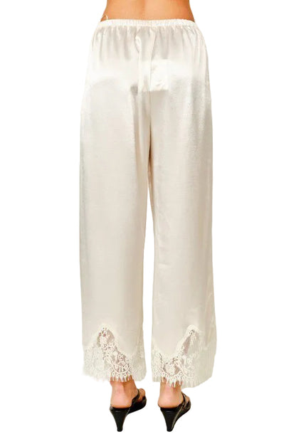 Pantalón Satinado Crema