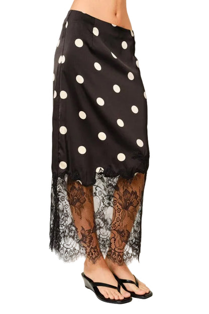 Falda Polka Dot Encaje