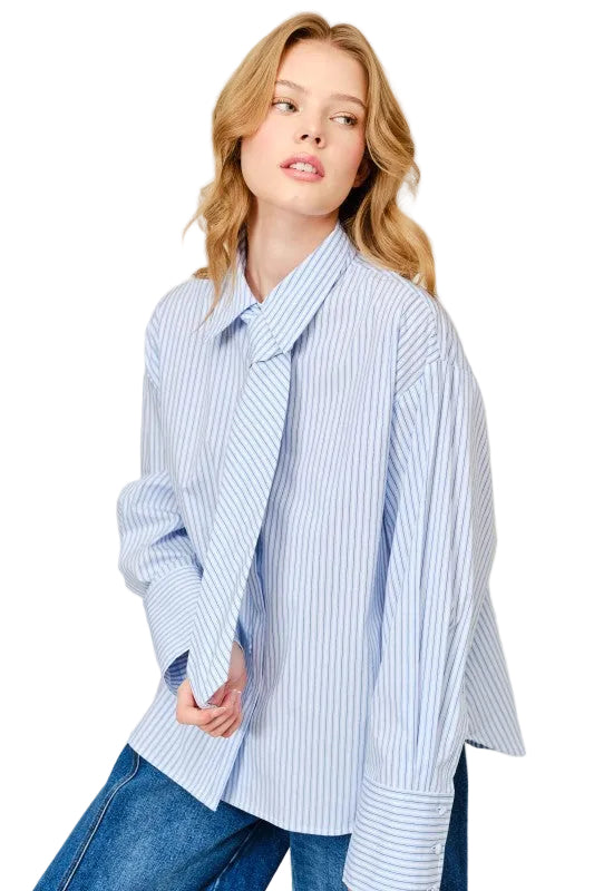 Camisa con Corbata Rayas