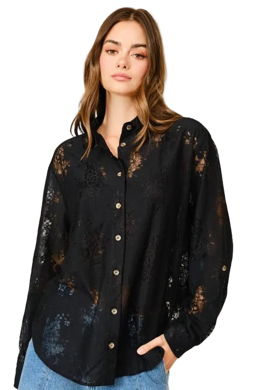 Camisa Encaje Negra