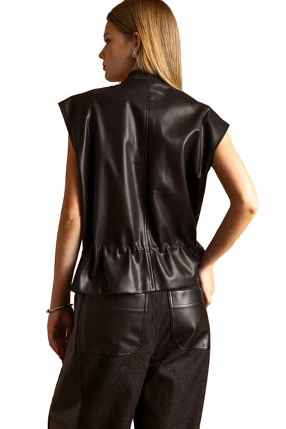 Chaleco Peplum Negro