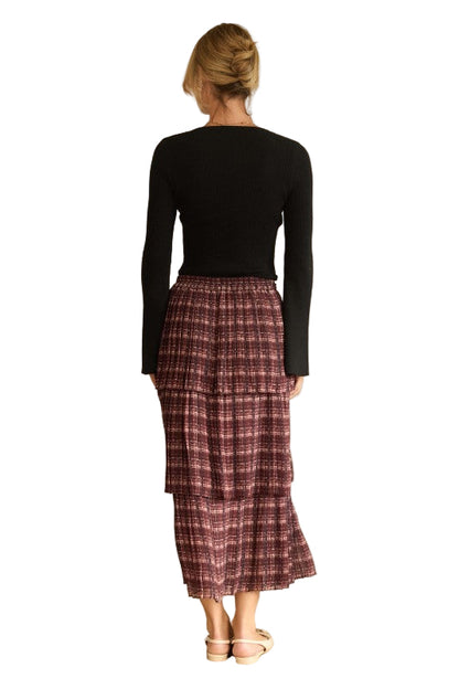 Falda de Cuadros con Olanes