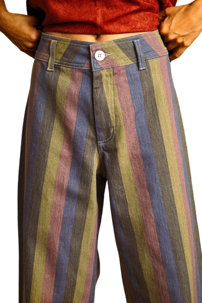 Jeans Wide Leg Rayas