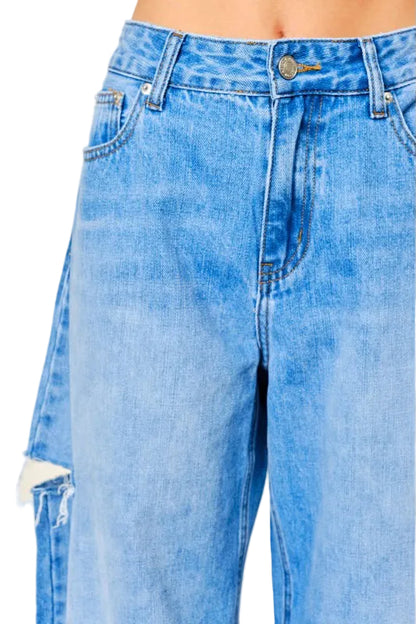 Jeans Barrel Abertura Lateral