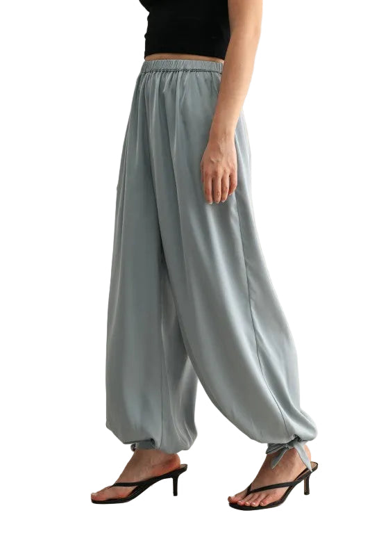 Pantalón Satinado Azul