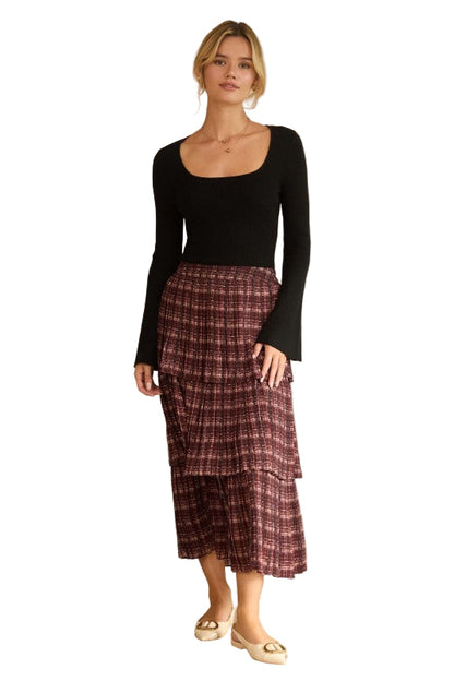 Falda de Cuadros con Olanes