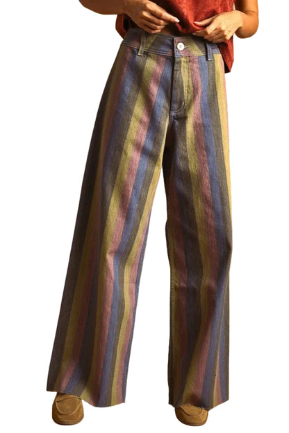 Jeans Wide Leg Rayas