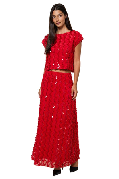 Falda Larga Lentejuela