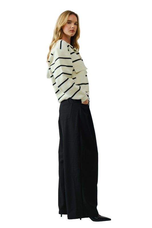 Suéter Rayas con Gorro