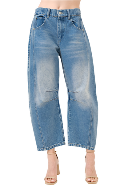 Jeans Barrel Denim Claro
