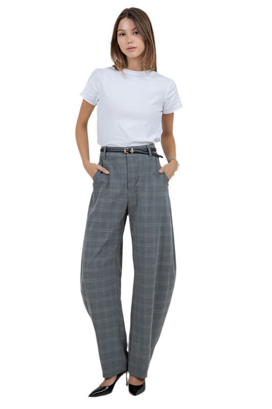 Pantalón Barrel Cuadros