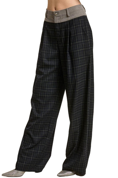 Pantalón Cuadros Pretina Pana