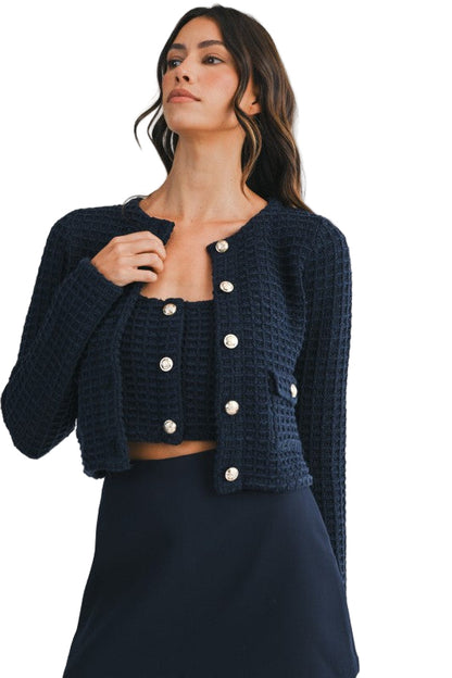 Suéter y Top Azul Marino