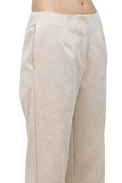 Pantalón Animal Print Crema