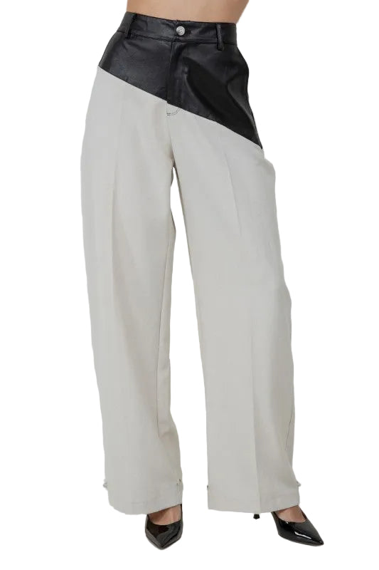 Pantalón Blanco con Negro