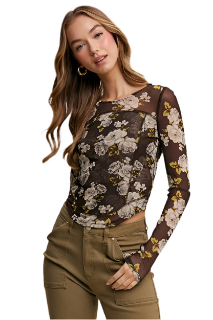 Blusa Tul Flores