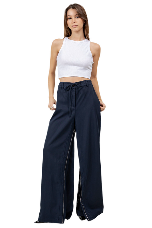 Pantalón Azul Cierres