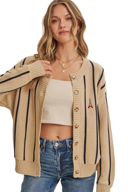 Cárdigan Rayas Beige