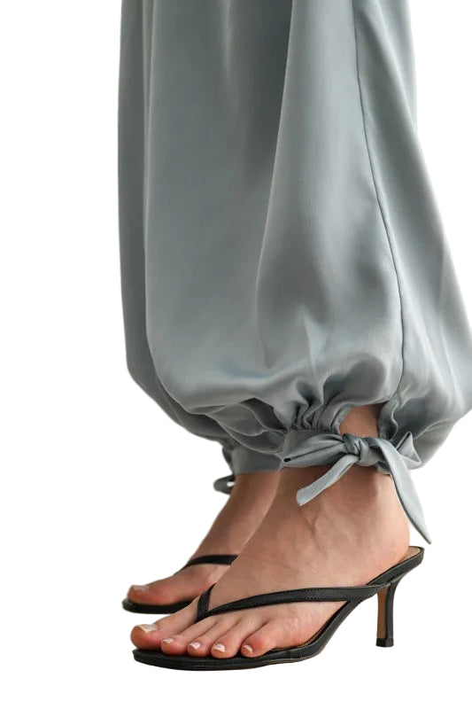 Pantalón Satinado Azul