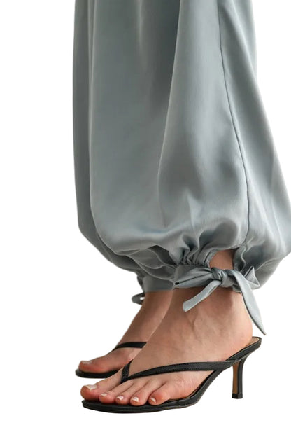 Pantalón Satinado Azul