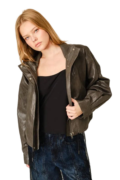 Chamarra Bomber Gris