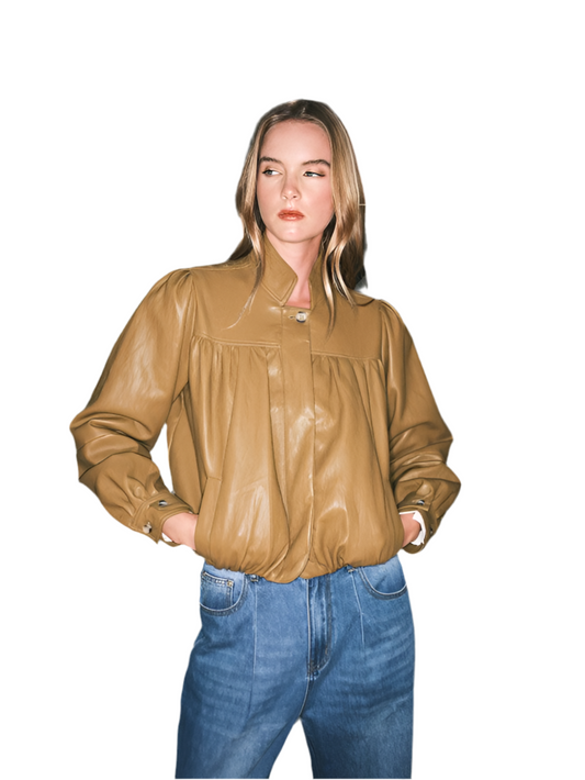 Chamarra Bomber Camel