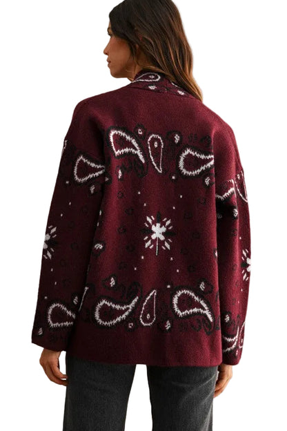 Cardigan Bandana Vino