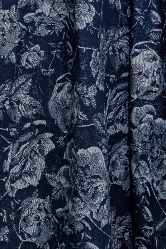 Falda Flores Denim