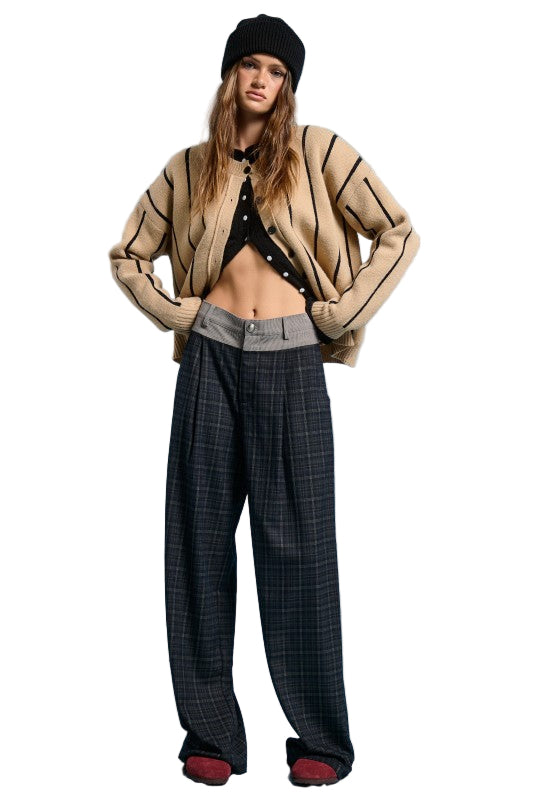 Pantalón Cuadros Pretina Pana