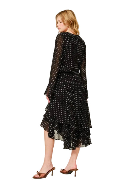 Falda Polka Dot Asimetrica