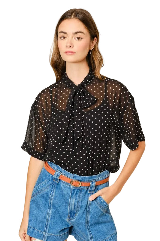 Blusa Lazo Polka Dot